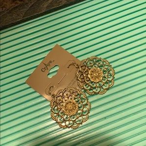 Brand new! Crave brand Gold Medallion Earrings